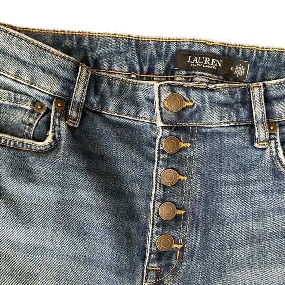 Lauren Ralph Lauren Women’s Jeans High Rise Button fly Blue Size 10 NWT - Picture 10 of 15